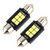 2 PCS 36mm DC12V / 2.5W / 6000K / 170LM 6LEDs SMD-3030 Car Reading Lamp Dome Light