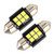 2 PCS 31mm DC12V / 2.5W / 6000K / 170LM 6LEDs SMD-3030 Car Reading Lamp Dome Light