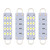 4 PCS 44mm DC12V 1W 6000K 100LM 12LEDs SMD-3528 Car Reading Lamp