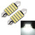 2 PCS 36mm DC12V / 1.2W / 6000K / 80LM 33LEDs SMD-3014 Car License Plate Light / Dome Light, with Decoder