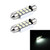 2 PCS 3W 200 LM 6000K 36MM 8 SMD-2835 LEDs Bicuspid Port Decoding Car Dome Lamp LED Reading Light, DC 12V