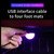 Car 4 in 1 USB RGB Foot Colorful LED Atmosphere Light