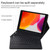 TG97BC Detachable Bluetooth Black Keyboard + Microfiber Leather Tablet Case for iPad 9.7 inch, with Touch Pad & Pen Slot & Holder