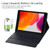 TG97BC Detachable Bluetooth Black Keyboard + Microfiber Leather Tablet Case for iPad 9.7 inch, with Touch Pad & Pen Slot & Holder