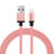 1m Woven Style Metal Head 58 Cores 8 Pin to USB 2.0 Data / Charger Cable