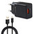 LZ-728 2 in 1 18W QC 3.0 USB Interface Travel Charger + USB to 8 Pin Data Cable Set, EU Plug, Cable Length: 1m