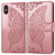 For iPhone XS Max Butterfly Love Flowers Embossing Horizontal Flip Leather Case with Holder & Card Slots & Wallet & Lanyard