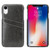 For iPhone XR Fierre Shann Retro Oil Wax Texture PU Leather Case with Card Slots