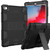 Shockproof Two-color Silicone Protection Shell for iPad Mini 2019 & 4, with Holder (Rose Red+Blue)