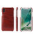For iPhone X / XS Fierre Shann Retro Oil Wax Texture PU Leather Case with Card Slots