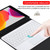 TG-102BC Detachable Bluetooth White Keyboard + Microfiber Leather Tablet Case for iPad 10.2 inch / iPad Air (2019), with Touch Pad & Pen Slot & Holder
