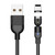 1m 2A Output USB to 8 Pin Nylon Braided Rotate Magnetic Charging Cable