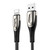 JOYROOM S-M411 Sharp Series 3A 8 Pin Interface Charging + Transmission Nylon Braided Data Cable with Drop-shaped Indicator Light, Cable Length: 1.2m