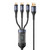 USAMS SJ582 U83 66W 3 in 1 Aluminum Alloy Transparent Digital Display Fast Charging Cable,Cable Length: 1.2m