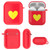Heart Pattern Apple Wireless Earphones Charging Box Dust-proof Shockproof Outdoor Protective Case for Airpods