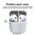 Cat Claw Pattern Metal Dustproof Protective Sticker for Apple AirPods 1/2