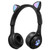 B30 Cat Paw Cat Ears Colorful Luminous Foldable Bluetooth Headset with 3.5mm Jack & TF Card Slot