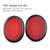 2 PCS For Kingston KHX-HSCP / HyperX Cloud II Headphone Cushion Flannel Red Net Sponge Cover Earmuffs Replacement Earpads