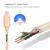 3A Woven Style Metal Head 8 Pin to USB Charge Data Cable, Cable Length: 1m