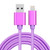 3A Woven Style Metal Head 8 Pin to USB Charge Data Cable, Cable Length: 2m
