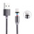 360 Degree Rotation 8 Pin to USB 2.0 Weave Style Magnetic Charging Cable with LED Indicator, Cable Length: 1m