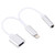 10cm 8 Pin Female & 3.5mm Audio Female to 8 Pin Male Charger Adapter Cable, Support All IOS Systems