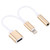 10cm 8 Pin Female & 3.5mm Audio Female to 8 Pin Male Charger Adapter Cable, Support All IOS Systems