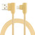 25cm Nylon Weave Style USB to 8 Pin Double Elbow Charging Cable