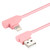 25cm Nylon Weave Style USB to 8 Pin Double Elbow Charging Cable