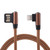 1m 2.4A Output USB to 8 Pin Double Elbow Design Nylon Weave Style Data Sync Charging Cable