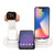 HQ-UD15 5 in 1 8 Pin + Micro USB + USB-C / Type-C Interfaces + 8 Pin Earphone Charging Interface + Wireless Charging Charger Base with Watch Stand (White)