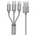 WK WDC-091 2.8A 3 In 1 8 Pin + Micro USB + Type-C / USB-C Aluminum Slloy Charging Data Cable, Length: 1.15m