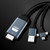 P8J Aluminum 3 in 1 8 Pin + Micro USB + USB-C / Type-C to HDTV Cable, Cable Length: 2m