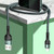 USAMS US-SJ448 U55 2A 8 Pin Aluminum Alloy Weave Charging Cable, Length:1m