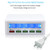 40W QC3.0  2.4A  4-USB Ports Fast Charger Station Travel Desktop Charger Power Adapter with LCD Digital Display, EU Plug