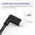 20cm 2A USB to 8 Pin Nylon Weave Style Double Elbow Data Sync Charging Cable