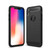 For iPhone XR Brushed Texture Carbon Fiber Shockproof TPU Protective Back Case