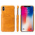 For iPhone XS Max Fierre Shann Retro Oil Wax Texture PU Leather Case with Card Slots