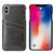 For iPhone XS Max Fierre Shann Retro Oil Wax Texture PU Leather Case with Card Slots