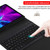 TG11B Detachable Bluetooth Black Keyboard + Microfiber Leather Tablet Case for iPad Pro 11 inch (2020), with Pen Slot & Holder