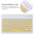 TG11B Detachable Bluetooth Yellow Keyboard + Microfiber Leather Tablet Case for iPad Pro 11 inch (2020), with Pen Slot & Holder