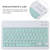 TG11B Detachable Bluetooth Green Keyboard + Microfiber Leather Tablet Case for iPad Pro 11 inch (2020), with Pen Slot & Holder