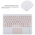 TG11BC Detachable Bluetooth Pink Keyboard Microfiber Leather Tablet Case for iPad Pro 11 inch (2020), with Touchpad & Pen Slot & Holder
