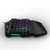 HXSJ V100 Universal One-hand 35-Keys Mechanical Blue Axis Seven-color Backlight Wired Gaming Keyboard, Length: 1.6m
