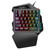 HXSJ V100 Universal One-hand 35-Keys Mechanical Blue Axis Seven-color Backlight Wired Gaming Keyboard, Length: 1.6m
