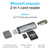 118 2 in 1 USB + 8 Pin Interfaces USB Flash Disk / Memory Card OTG Card Reader for IOS System Mobile Phone / Computer