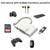 NK-1042 6 in 1 8 Pin Male to Dual USB + Dual SD Card + 3.5mm Audio Interface + 8 Pin Charging Interface Female Port Camera Adapter