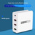WLX-A6 4 Ports Quick Charging USB Travel Charger Power Adapter, US Plug