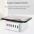 E6 7 In 1 Multi-function Wireless Charging Station USB Smart Socket Holder Stand