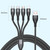 4 in 1 66W 6A USB to 8 Pin + Micro USB + Dual USB-C / Type-C Fast Charging Data Cable, Cable Length: 2m